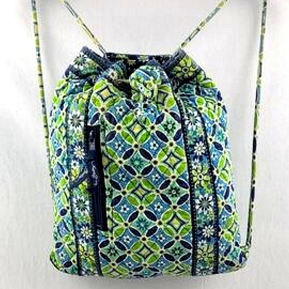 VERA BRADLEY Daisy Floral Quilt Drawstring Backpack Bag main image 6